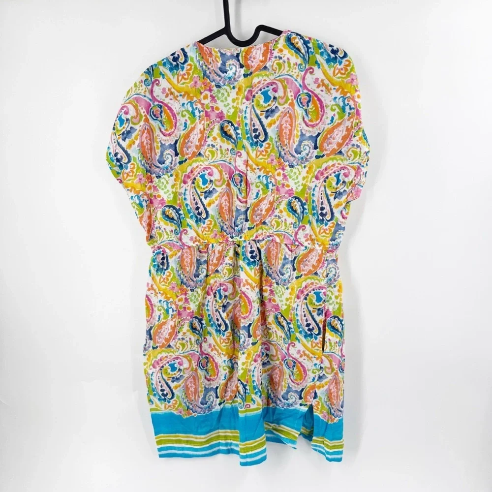 ✅ Ralph Lauren Size LARGE Womens Swimsuit‎ Cover Up Abstract Paisley Pattern